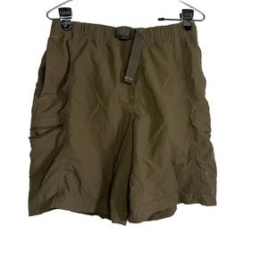 Columbia Sportswear Omni Shade Cargo Nylon Shorts Mens Medium Green Belted